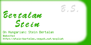 bertalan stein business card